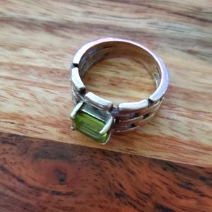 Sterling Silver and Peridot Ring